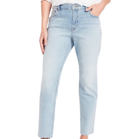 Old Navy Boyfriend Jeans Women’s Sz 8 Blue Denim Regular Fit Straight Leg EUC - Picture 1 of 9